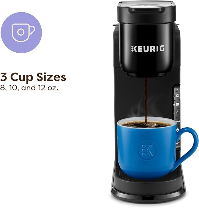 Keurig K-Express Single Serve K-Cup Pod Coffee Maker 3 Brew Sizes Strong Button Feature 42oz Removable Reservoir Black