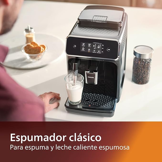Philips 1200 Series Fully Automatic Espresso Machine - Classic Milk Frother 2 Coffee Varieties &amp PHILIPS AquaClean Original Calc and Water Filter No Descaling up to 5000 cups
