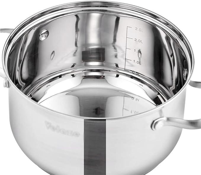 Cookware Cookware Set 8 Piece Stainless Steel Cookware Cookware Set Casserole with Glass Lid Set