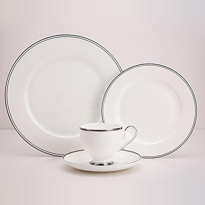 16-piece dinnerware sets dish set for 4 dinner plate set ceramic white round plates lightweight for housewarming party daily use dishwasher safe plates and cups set