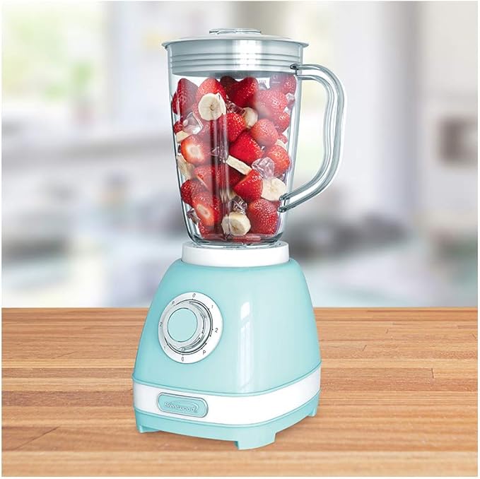 Brentwood Appliances JB-330BL 2-Speed Retro Blender with 50-Ounce Plastic Jar Blue Normal