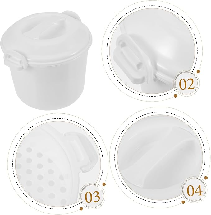 1set Cute Rice Cooker Microwave Rice Cooker Food Container Maker for Microwave Warm Lunch Box