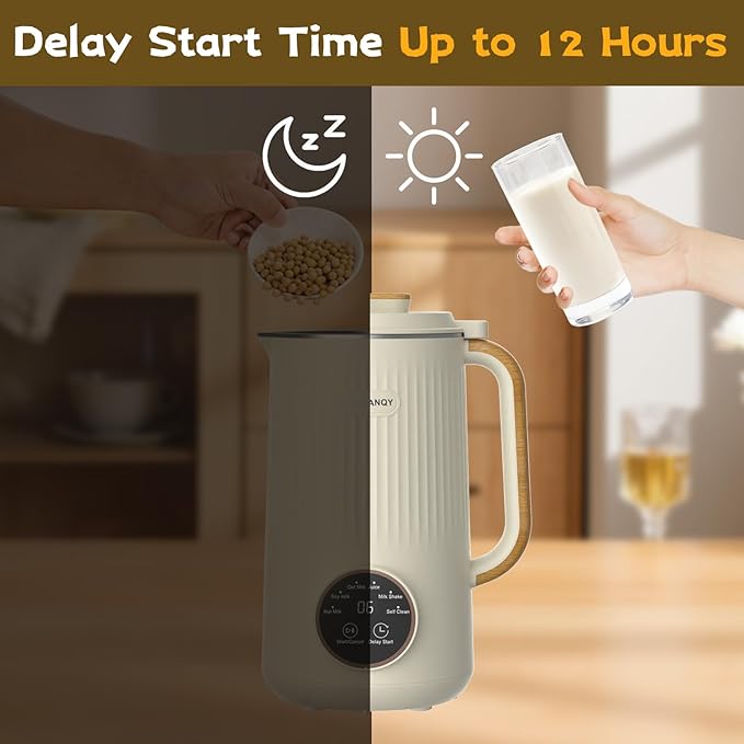 HDQ 2026 Nut Milk Maker Machine 32oz All-in-1: Multifunctional Automatic Nut Milk Machine&amp Soy Milk Make&amp Almond Milk Maker&amp Oat Milk Maker&amp Coconut Milk Maker&amp Juicer With Delay