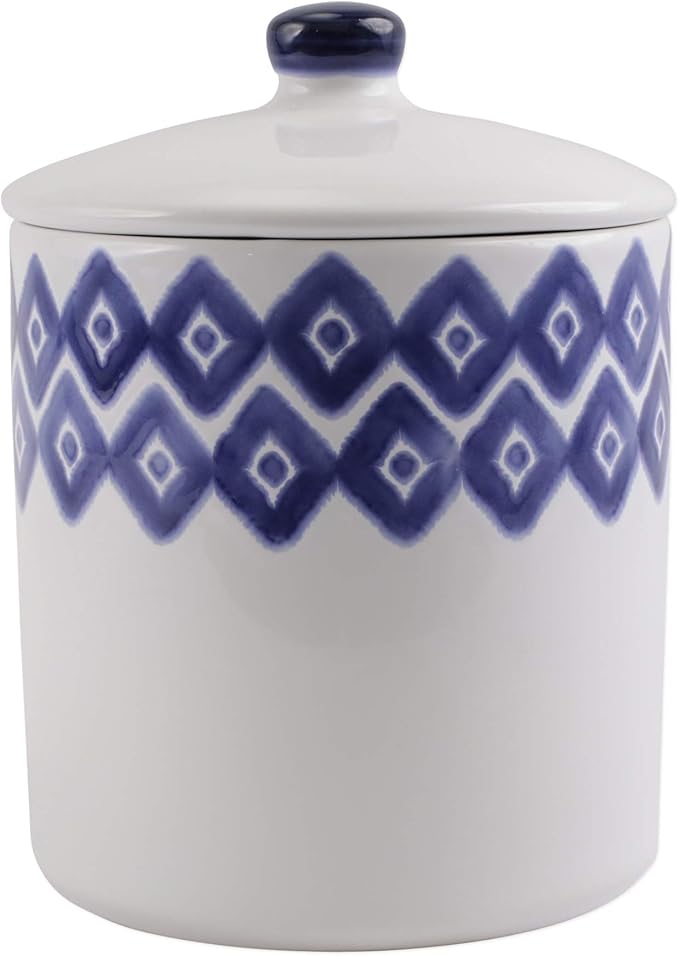 VIETRI Viva Santorini Collection Italian Dinnerware Sets (Diamond Large Canister)