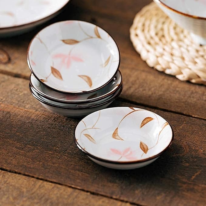 Dinnerware Set Kitchen And Dining 28-Piece Porcelain Underglaze Tableware Set Japanese Cherry Blossoms Ceramic Dishes Set With Bowls Plates Service For 8 Great Gift F