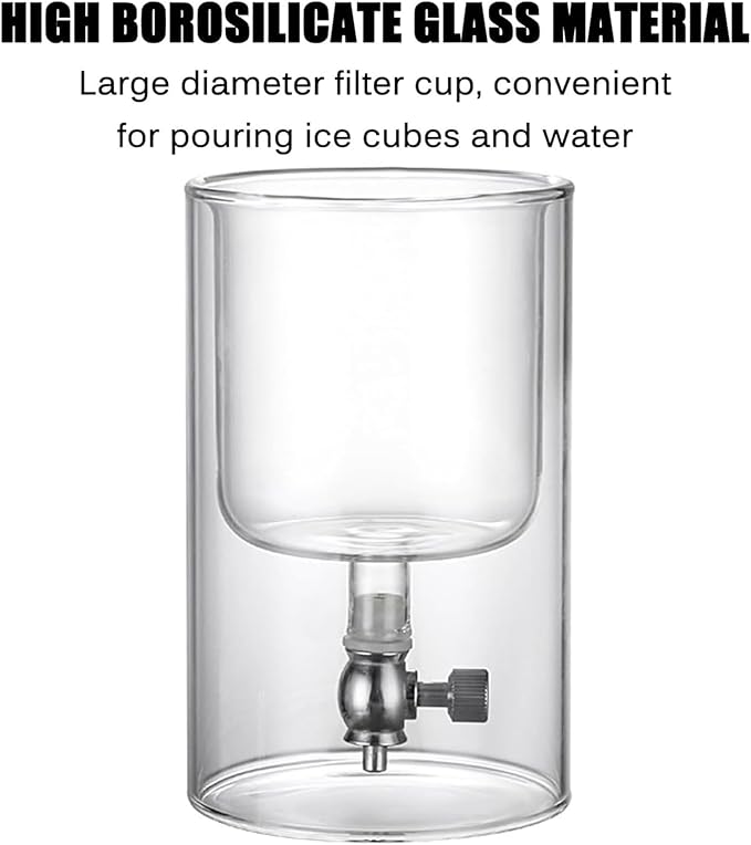 Ice Cold Brew Dripper Coffee Maker Cold Brew Coffee Maker Ice Drip Coffee Maker 500ml High Borosilicate Glass Removable Adjustable Drip Rate For Coffee Shop Home Office