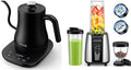 KOIOS Max 1000w Personal Smoothie Blender for Shakes and Smoothies + 27oz/0.8L Fast Heat Gooseneck Electric Kettle with Temperature Control