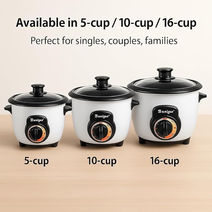Persian Rice Cooker by B Unique | Non-Stick | Auto Keep Warm | 5/10/16 Cup Sizes (5 Cups)
