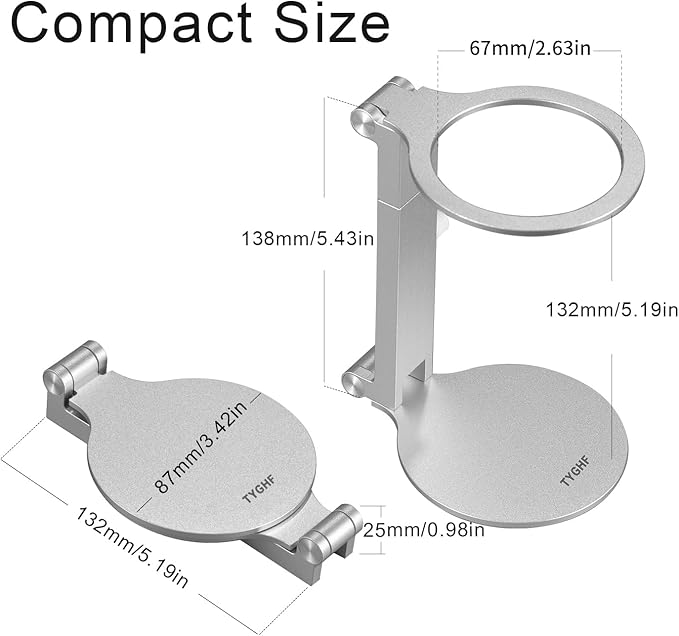 Pour Over Coffee Maker StandAdjustable &amp Foldable Portable Electric Espresso Machine StandHolder for Coffee GrinderUniversal DripperV60 DripperTravel Coffee MakerCoffee Press Sliver