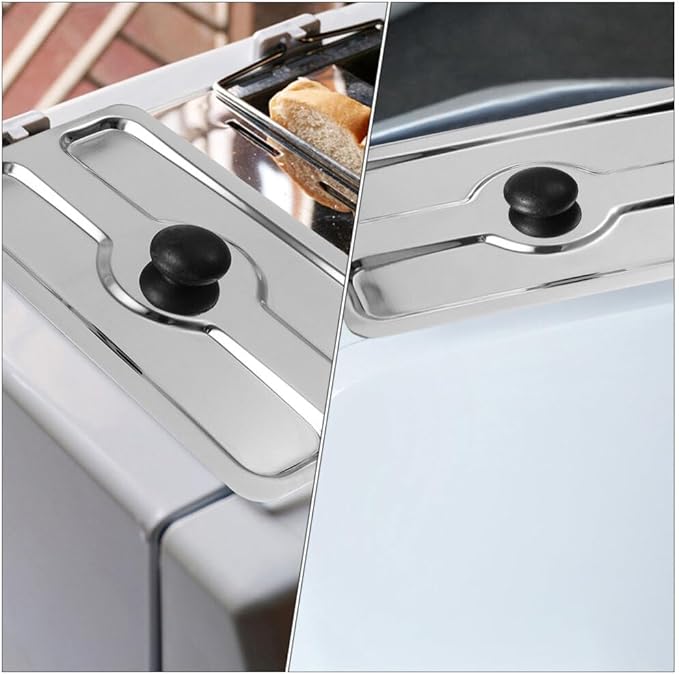 UPKOCH 2pcs Professional Toaster Upper Lid Stainless Steel Cover for Bread Maker Toaster Protector Practical Accessory for Kitchen Use