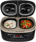 5-Liter Household Rice Cooker with Double Inner Pots And Multi-Functional Design 24-Hour Timer And Keep-Warm Function Suitable for 1-8 People