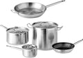 Stainless Steel Cookware Set 6-Qt &amp 2-Qt Saucepans 20-Qt Stockpot with Lids 9.5 Non-Stick Frying Pan (8 Piece)