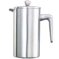 Service Ideas PDWSA800BS Double Wall Coffee Press Stainless Steel Brushed 27 oz.