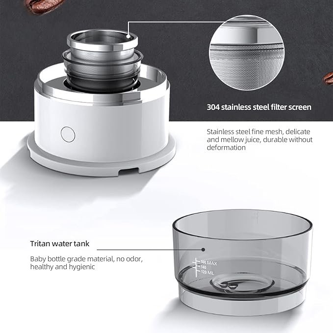 Portable Espresso MakerHigh Capacity Coffee MakerMini Automatic Drip Coffee Machine for GardenCampingTravelOffice