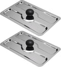 2 PCS Stainless Toaster Cover 2 Slice Universal Fit Cover with Heat-Resistant