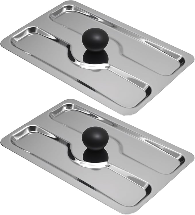 2 PCS Stainless Toaster Cover 2 Slice Universal Fit Cover with Heat-Resistant
