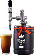 The Original Royal Brew Nitro Cold Brew Coffee Maker - Gift for Coffee Lovers - 64 oz Home Keg Nitrogen Gas System Coffee Dispenser Kit