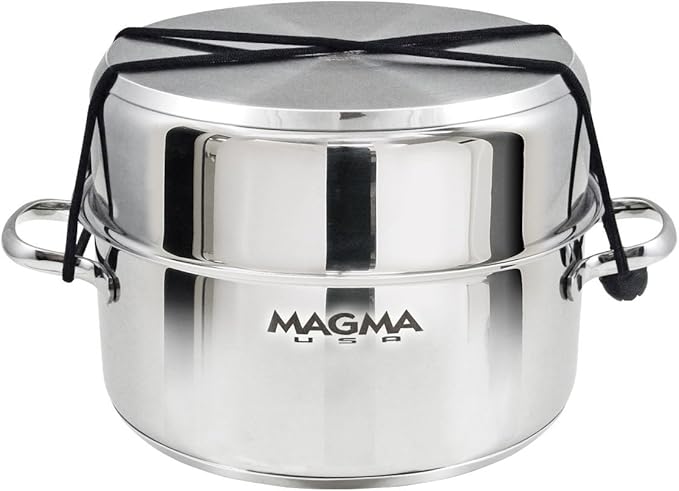 MAGMA Products A10-360L 10 Piece Gourmet Nesting Stainless Steel Cookware Gas Electric or Ceramic Cooktops