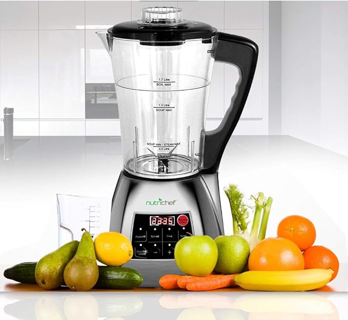 NutriChef PKSM240SS Electronic Soup Cooker and Blender One Size Silver
