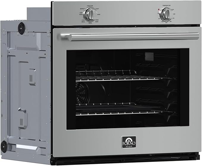 Forno Vomero 30-Inch Wall Oven – 5 Cu. Ft. Capacity Stainless Steel 3550W Convection Mechanical Controls Self-Cleaning Function