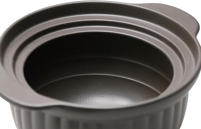 7223-0710 Rice Earthenware Pot 2 Cups Direct Fire Microwave Compatible Approx. 7.9 inches (20 cm) Thermatec Floral Pattern Pion