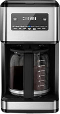 Coffee Maker 14-Cup Programmable Drip Coffee Makers with Reusable Filter &amp Keep Hot Plate Auto Pause Small Coffee Machines with Coffee Pot Timer Self-cleaning for Home Stainless Steel