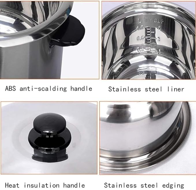 Portable rice cookerStainless Steel Rice Cooker Household 3L-6L Automatic Insulation Multi-function With Steamer Household/dormitory