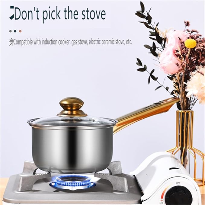 12 Pieces of Stainless Steel Cookware Set 6 Kinds of Kitchen Pot Combination Frying Pan Soup Pot Milk Pot Kettle Set PotKettle B12 Pc-Soup Pot A-12 pc