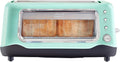 Dash Clear View Toaster - Features Large Window &amp Extra-Wide Slots - Auto-Shut Off Feature - Bagel Functions &amp Seven-Browning Levels - 1-Touch Defrost - Aqua