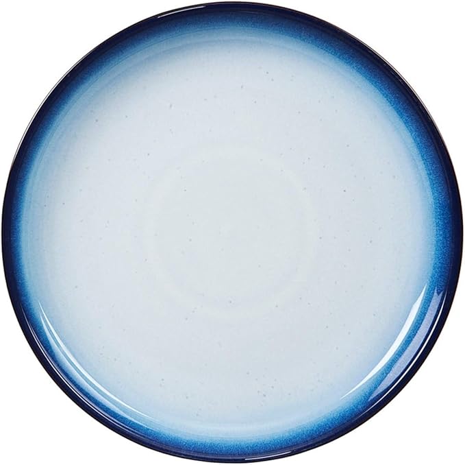 Denby - Blue Haze Coupe Small Plates Set of 4 - Dishwasher Microwave Safe Crockery - Side Plates - Ceramic Stoneware Tableware Plates