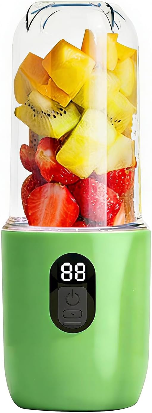 VBESTLIFE Portable Blender Blender for Shakes and Smoothies Portable Juicer with 16 Blades Mini Juicer with Extra Handle Lid for Office Camping