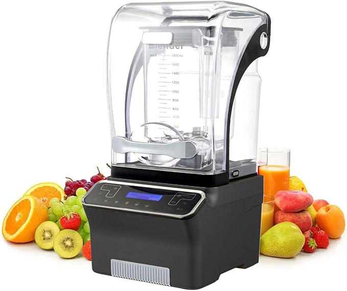 1.8L Ice Crusher Touch Soybean Milk Fruit Juice Regulation Timing Sound Insulation with Cover Milk Tea Shop Smoothie MachineC