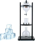 Ice Drip Coffee Maker 1.25L/42.27oz Large Capacity Cold Brew Coffee Maker with Slow Drip Technology Wood Frame and Glass Pot for Home &amp Office Makes 10-12 Cups