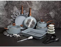 Pluto 28-Pc. Nonstick Aluminum Cookware Set - Navy