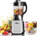 Glass Blenders for Kitchen – Stainless Steel Professional Blender for Smoothies 1500W Motor Food Processor Combo 9 Adjustable Speeds 14 Preset Programs BPA-Free Glass Jar blender Nut Milk Soups