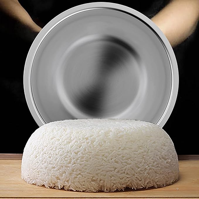 Rice Cooker 4/5L Large Capacity Food Grade 304 Stainless Steel Non-Stick Inner for Household&ampCommercial use(4L) ()