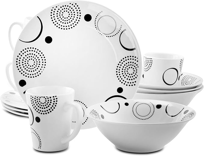Gibson Home Modern Times 12-piece Dinnerware Set (Service for 4)