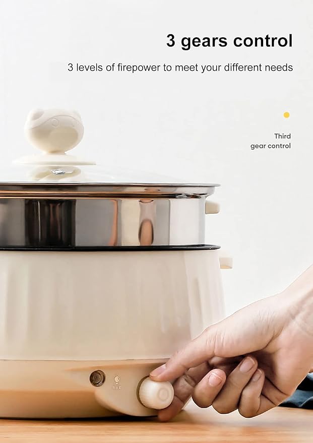 Multi-Function Electric Cooker Non-Stick Multicooker - 1.7L - 2.7L Electric Cooker for Travel School Home 400W-1000W2.2L