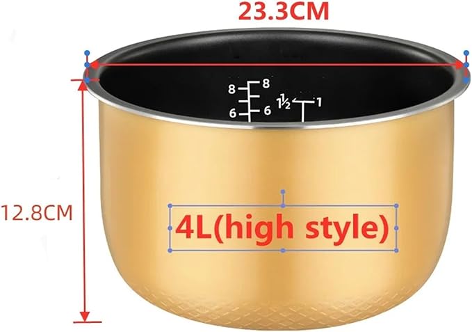 3L 4L 5L Universal Electric Rice Cooker BowlCompatible for Midea Rice Cooker Liner Pot 1pc(4L high Style)