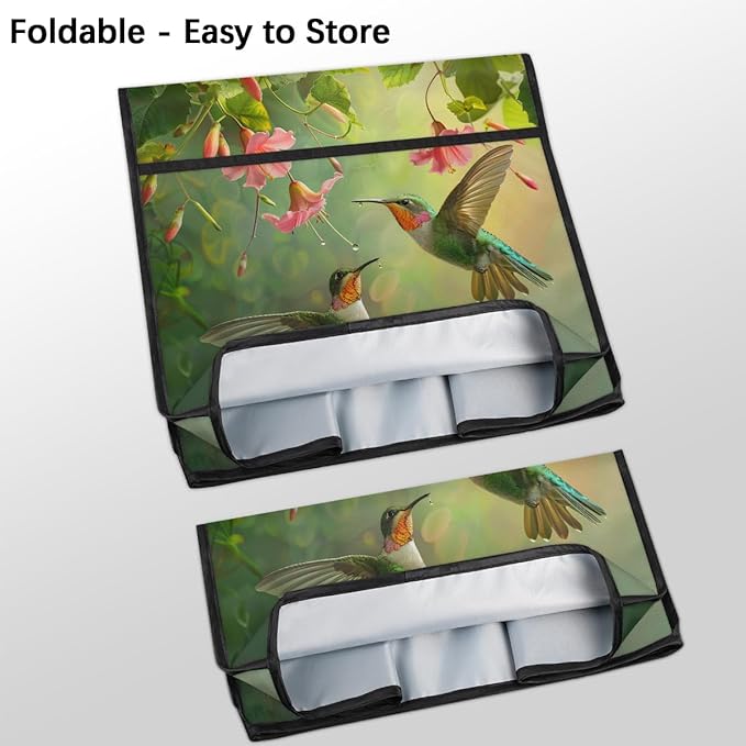 cfpolar Kitchen Aid Mixer Cover Compatible with 6-8 Quarts Hummingbird Flower Leaves Stand Mixer Cover Kitchen Aid Mixers Accessories Appliance Organizer Bag Dust Covers with Zipper Pocket