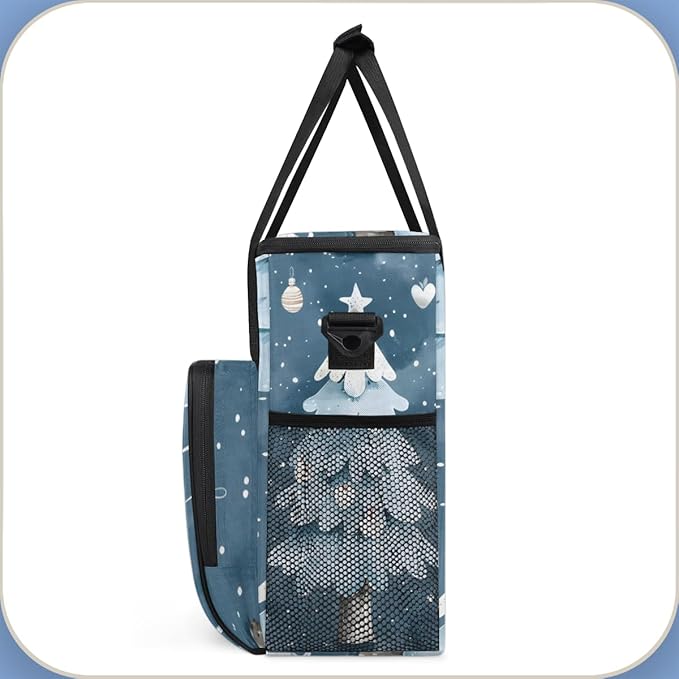 Magical Tree Christmas Coffee Maker Carrying Bag Travel Storage Bag Compatible with K-Mini or K-Mini Plus Single Serve Coffee Brewer Carrying Case with Multiple Pockets &amp Shoulder Strap