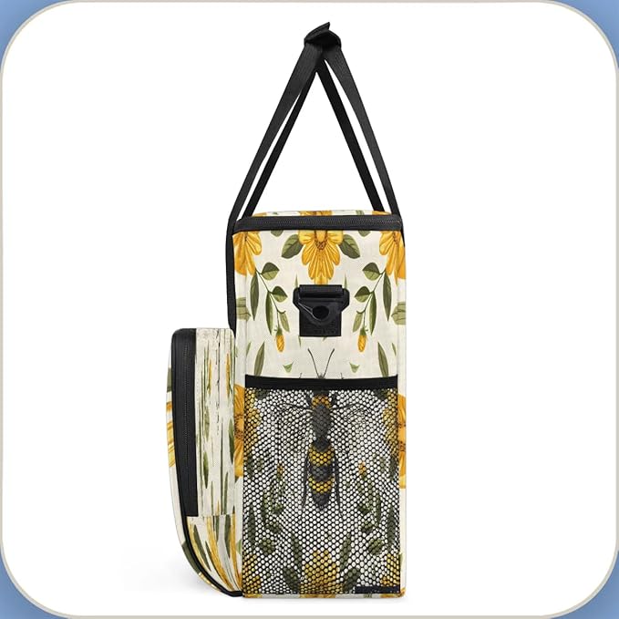 Bee Coffee Maker Carrying Bag Compatible with K-Mini or K-Mini Plus Portable Single Cup Coffee Maker Case with Pockets for K Cup Pods