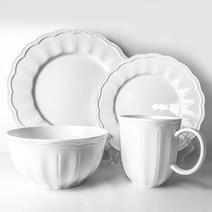 Pure white minimalist style Bone China Dinnerware Sets Service for 2Delicate Steak Dinner Plates Dish Setinclude 12 inch 10.5 inch 8 inch 6.5 inch plate