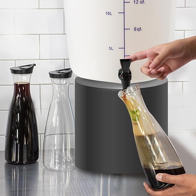 Snap! Cold Brew Round Bucket- 5 gallon Commercial Cold Brew SystemCold Brew Coffee Set-Whtie