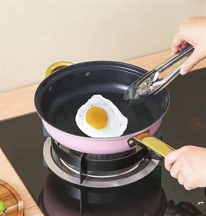 Saucepan SetKitchen Cookware Sets 6 Piece Cookware Set Frying Pan Milk Pan Soup Pot Saucepan Stainless Steel Kitchen Cooking Pot Set Cooking Set Cooking Pots (Pink One Size)