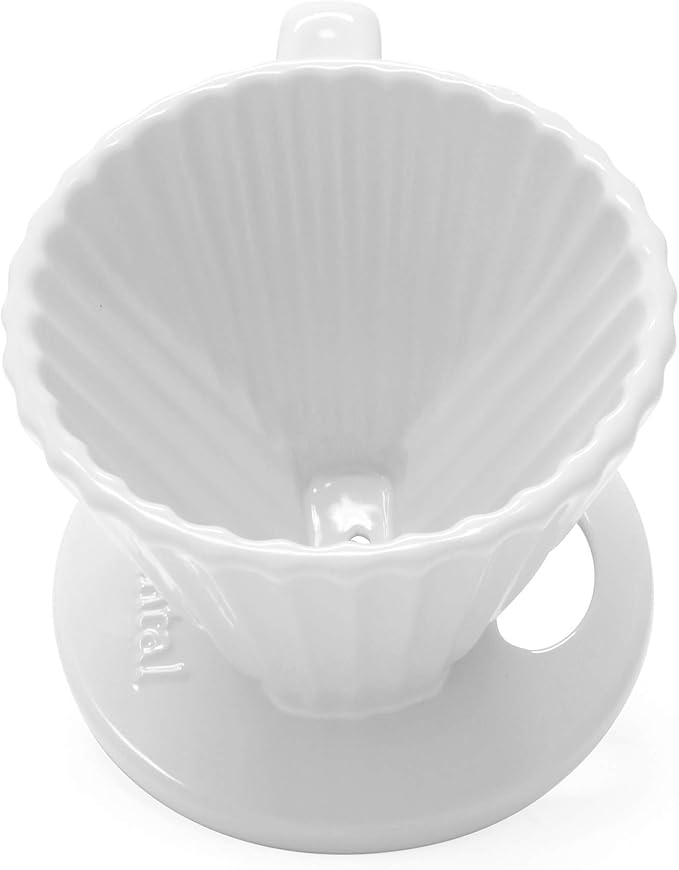 Chantal Lotus ceramic pour over coffee dripper 8 ounces White