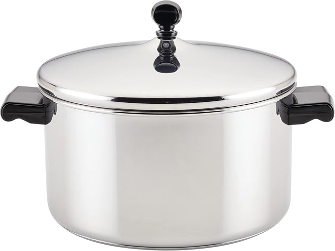 Farberware Classic Stainless Steel 6-Quart Stockpot with Lid Stainless Steel Pot with Lid Silver