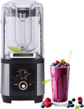 Commercial Smoothie Blender 2200W with Quiet Shield 2L Food Grade Pitcher FastIce Crusher Self Cleaning Feature Heavy Duty Design