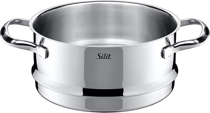 Silit Pot Set 10-Piece Toskana Pouring Rim Glass Lid Stainless Steel Suitable for Induction Hobs Dishwasher-Safe