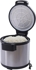 Rice Warmer 20Qt Commercial Rice Warmer 110W Stainless Steel Insulated Rice Bucket w/Non-Stick Inner Liner Pot Dual Temperature Control Serving Nearly 30-45 People Uesd For Restaurant Party